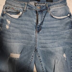 Women's Blue Distressed Jeans